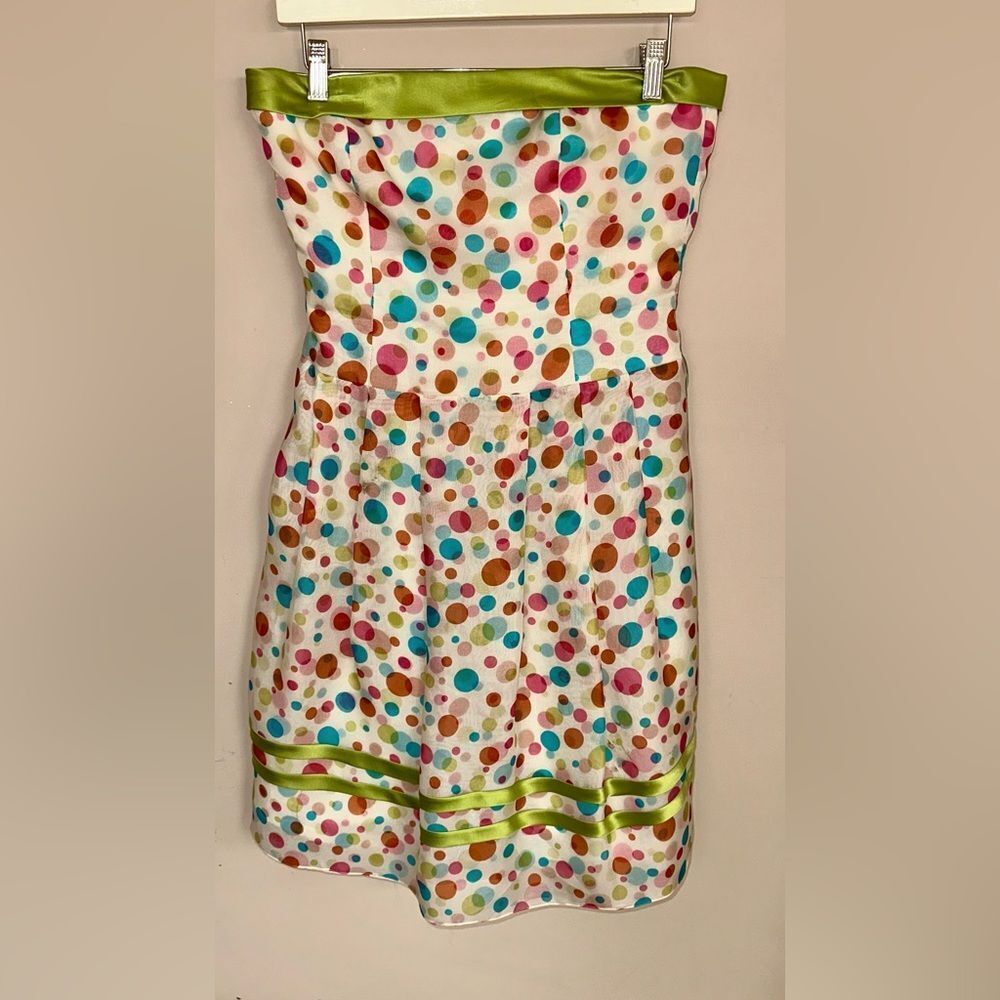 Kay Unger Multicolor Polka Dot Dress